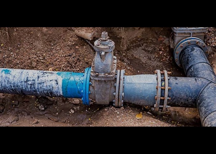 sewage pipe installation